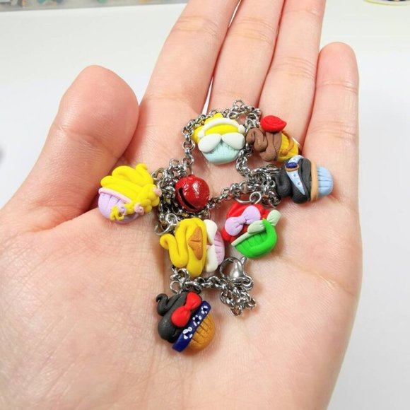 Disney Princess Bracelet Aurora SnowWhite Rapunzel Ariel Jasmine Belle Cinderell - Picture 4 of 5
